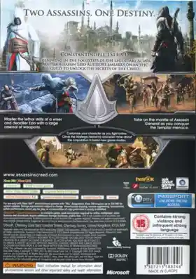 Assassins Creed Revelations (USA) box cover back